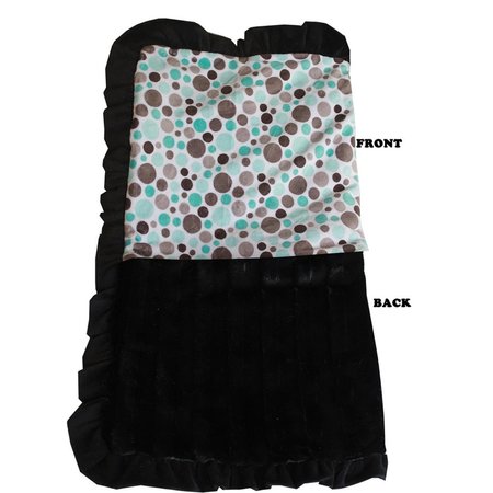 MIRAGE PET PRODUCTS Luxurious Plush Pet BlanketAqua Party Dots Size 0.5 500-125 AqDtHL